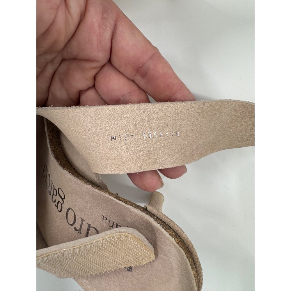 Pedro Garcia Libby Suede Cross Strap Heeled Sandals Size 38 or 8 - Picture 11 of 12